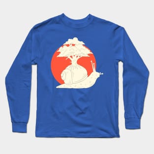 Slow Snail With Tree Long Sleeve T-Shirt